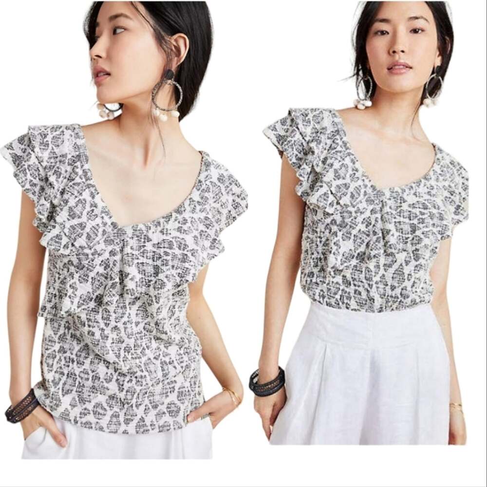 Anthropologie Dolan Savannah ruffled blouse size small